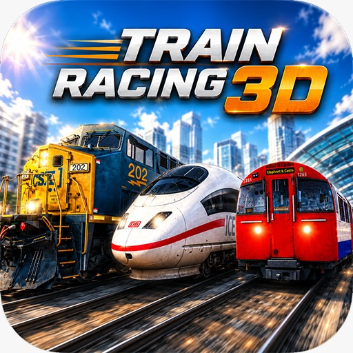 Train Racing 3D game logo